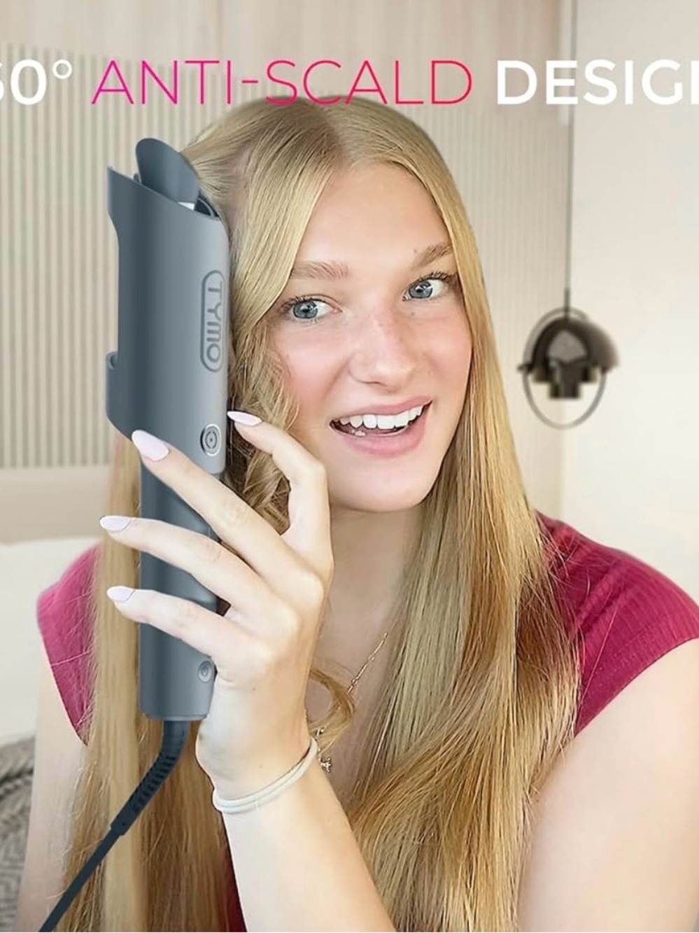 Tymo Metallic Gray Automatic Rotating Curling Iron 1” - Picture 6 of 12